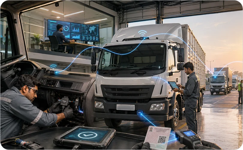 Accolade commercial vehicle electronics truck render